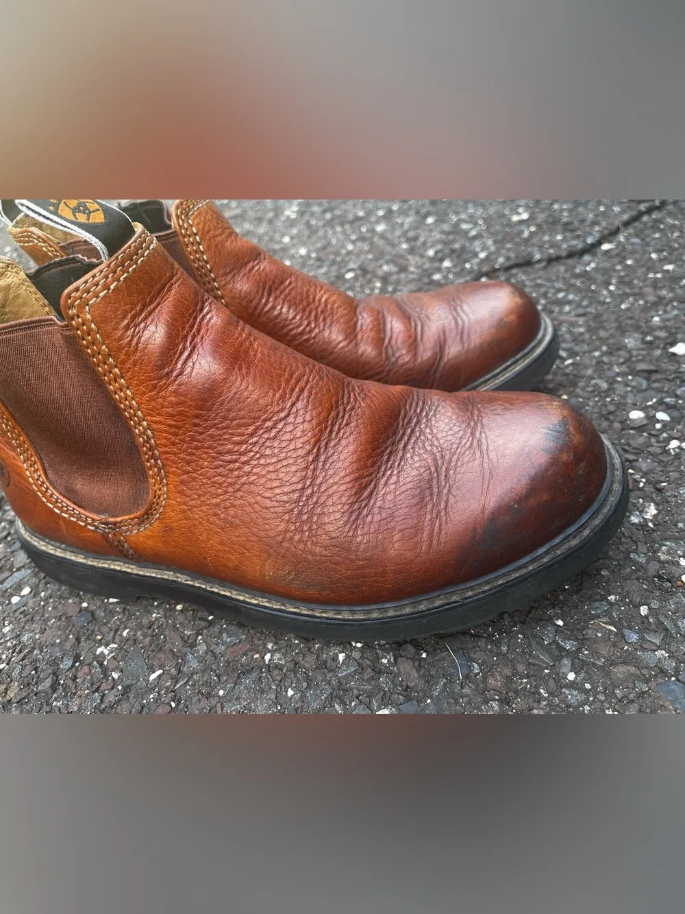 Ariat Men's Brown Leather Chukka Work Boots